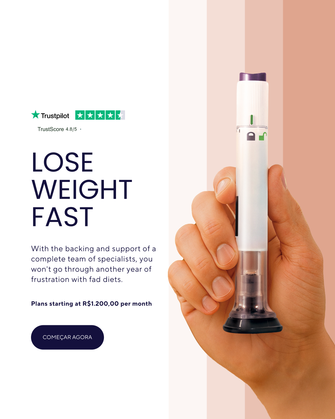 GLP-1 before and after ad creative
